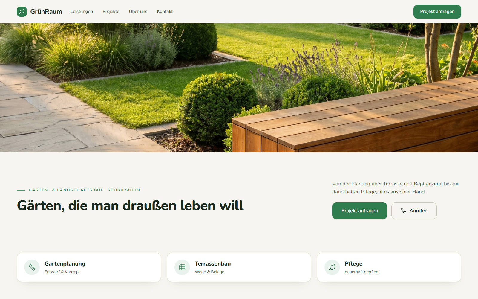 Design-Beispiel Garten- und Landschaftsbau